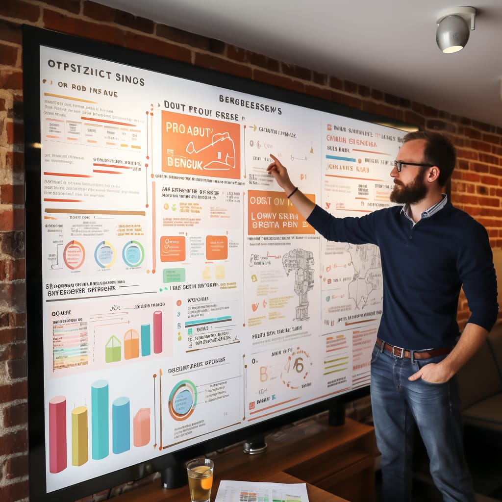 VisionAI's strategic workspace for keyword research and Tech-SEO, featuring search trends and website optimization visuals.
