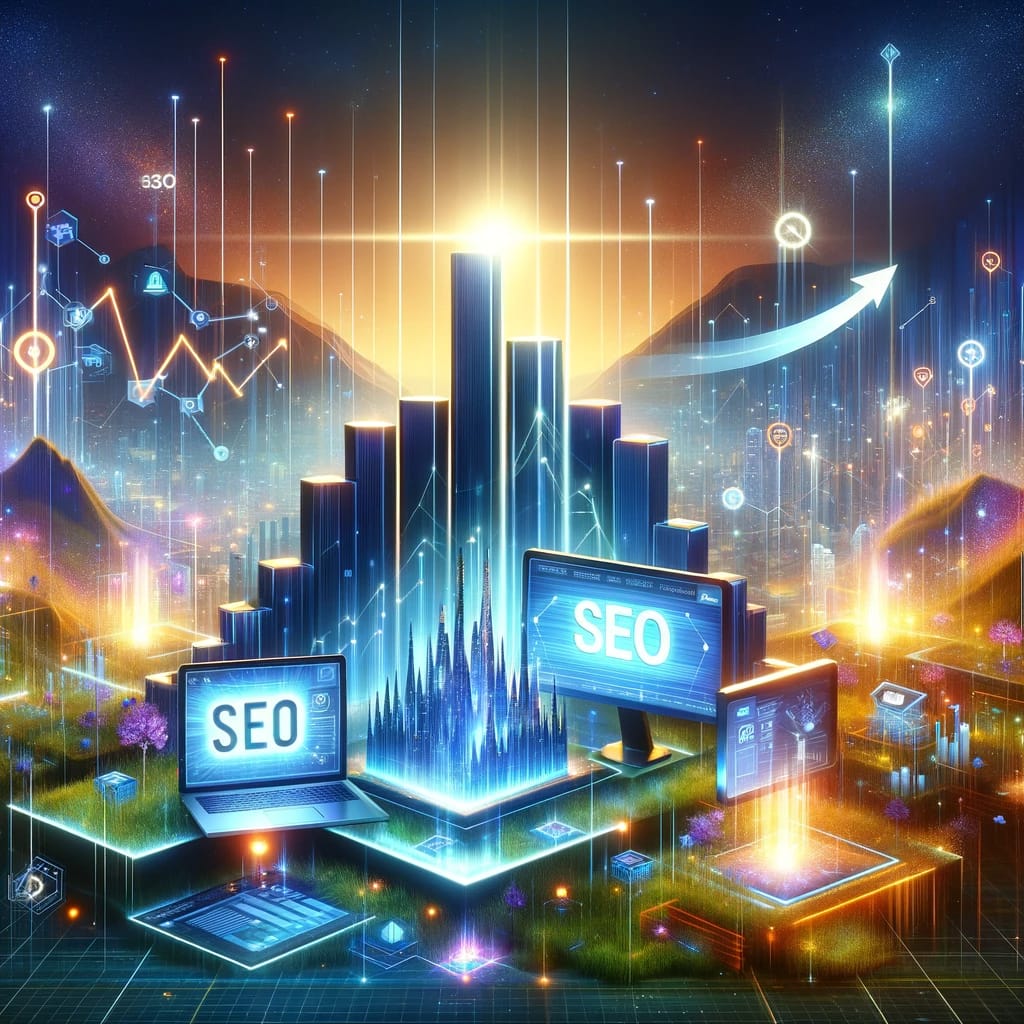 Dynamic hero background image showcasing the transformative power of Technical SEO Services in a vibrant digital landscape.